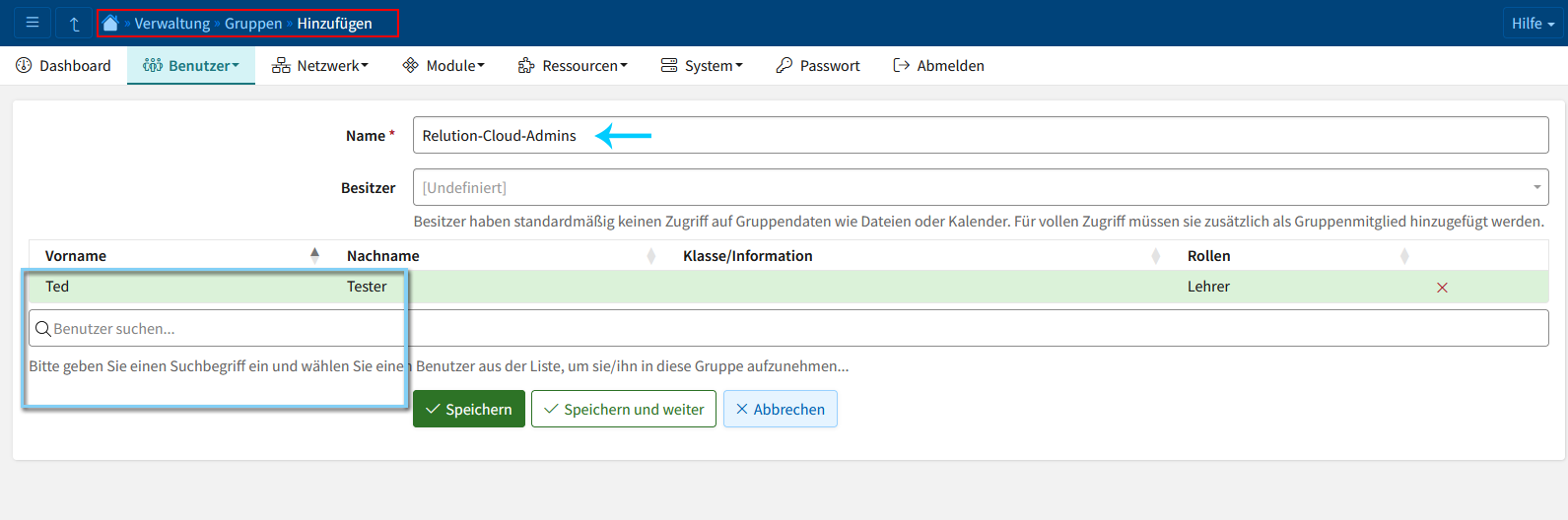relution-cloud-grp-anlegen