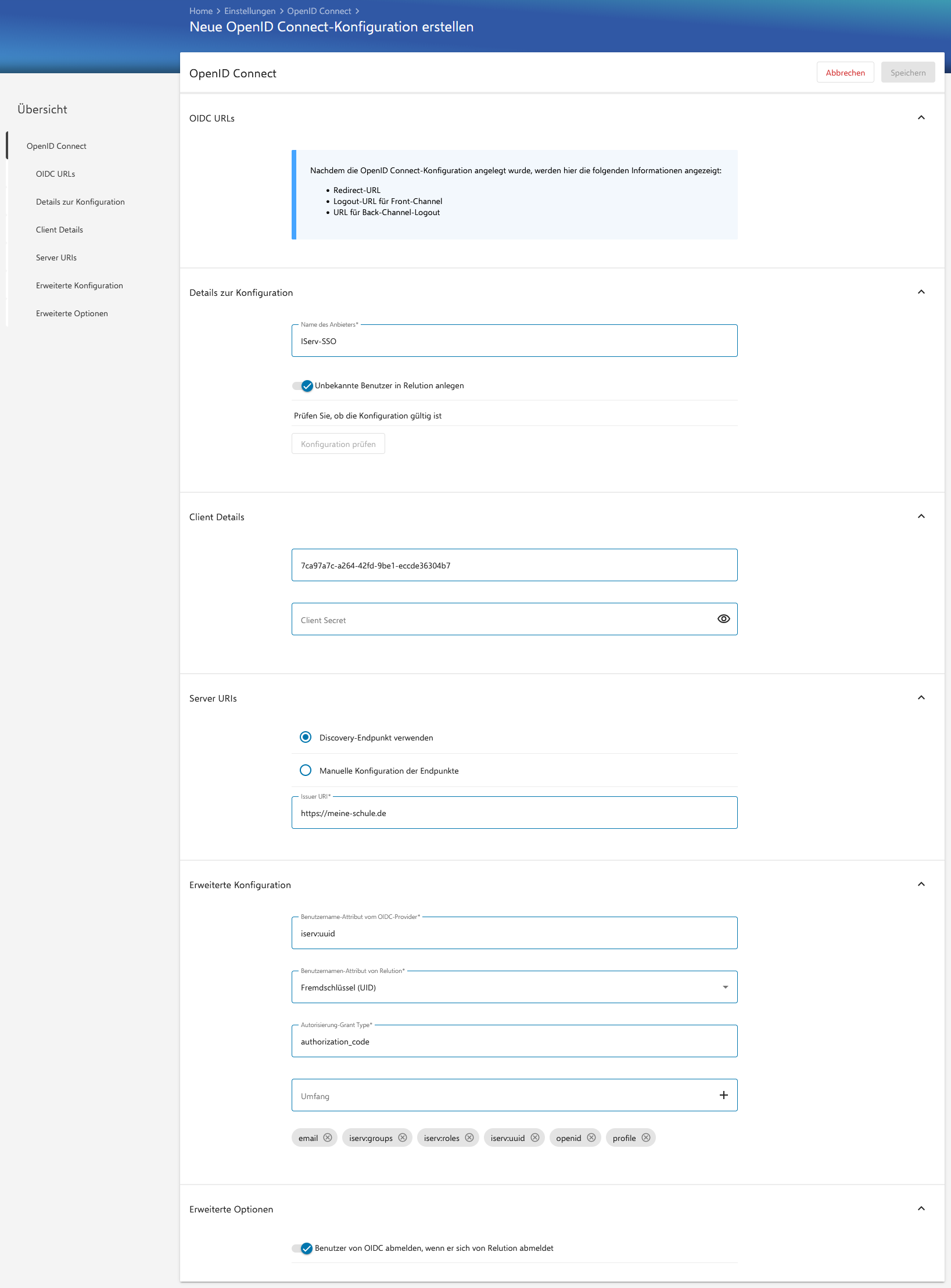 iserv-relution-ssosettings