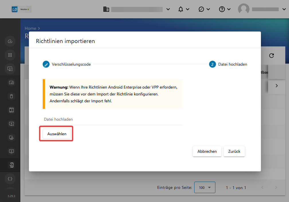 relution-cloud-grp-anlegen